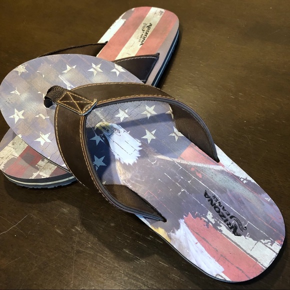American Flag Print Sandals - Picture 2 of 4